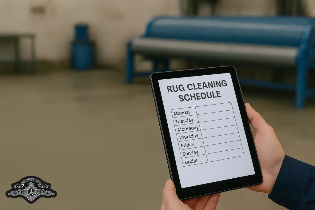 area rug cleaning schedule