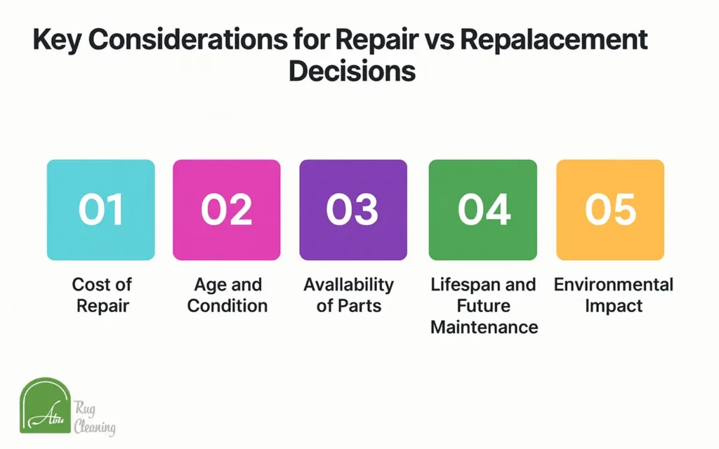 When to repair or replace a rug